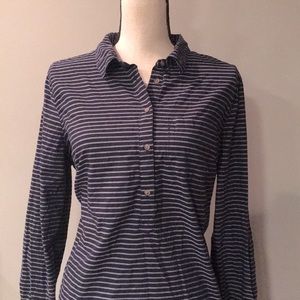 Merona Button Down Shirt - Navy and Gray